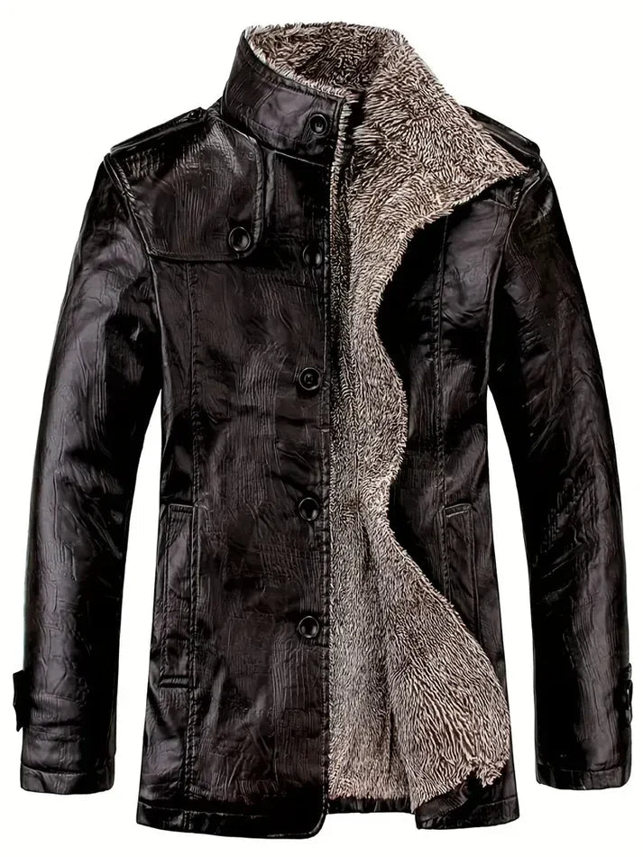 FleeceLeder – Herren-Lederjacke mit Fleece-Futter