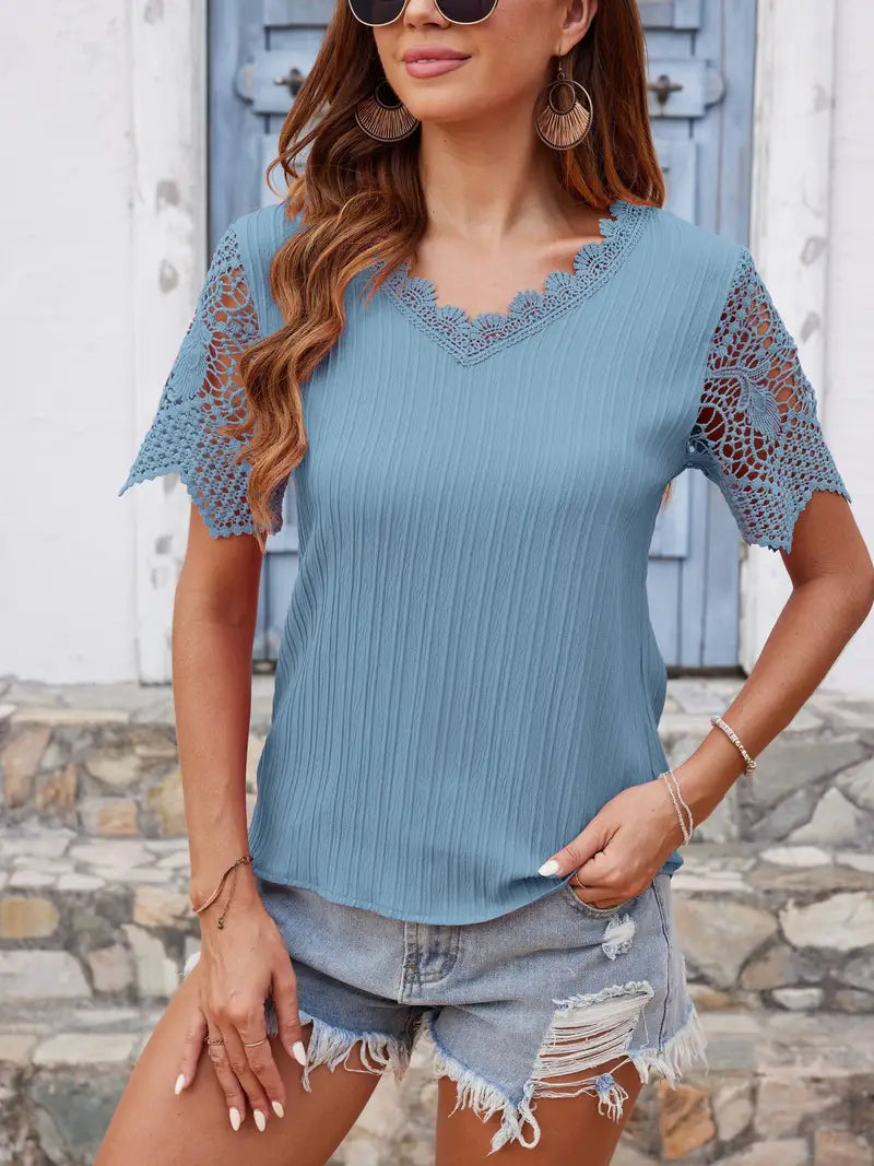 Stilvolle Bluse mit eleganter Spitze
