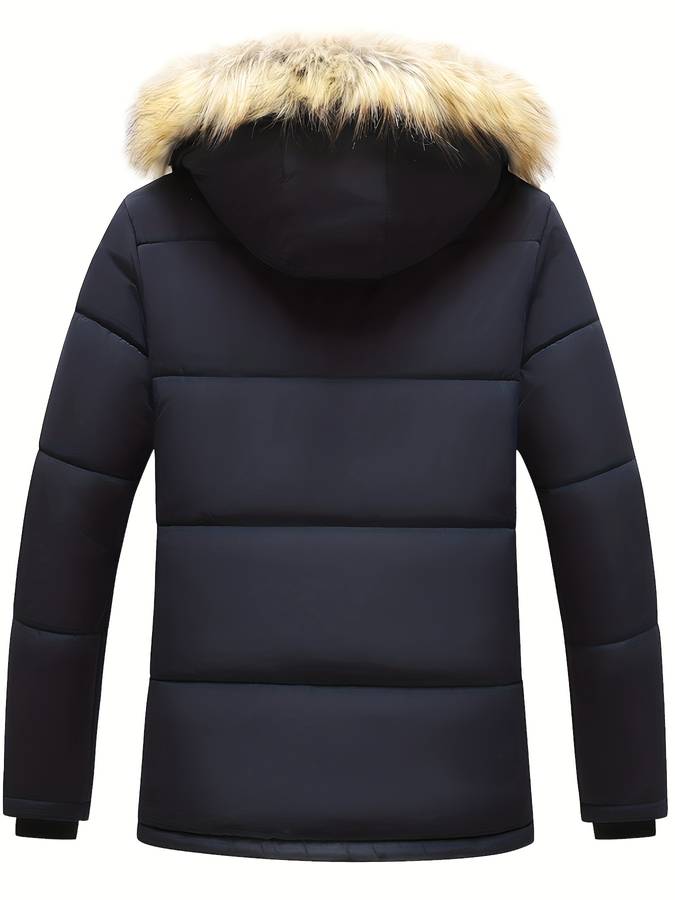FrostShield – Herren-Wintermantel mit Kapuze
