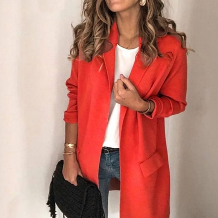 Elegante lange Strickjacke für Frauen - Leena