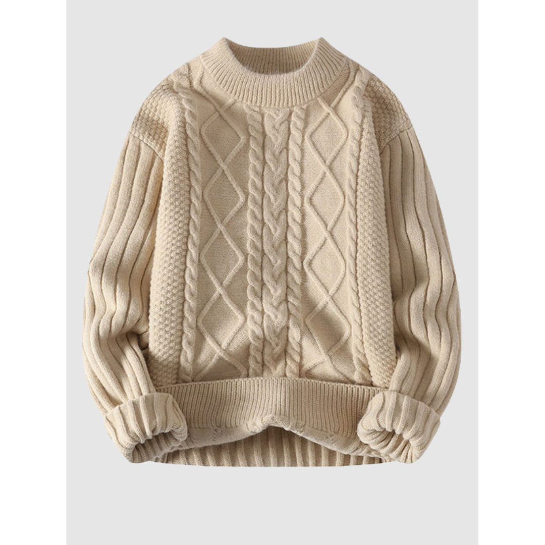 Zeldo | Herren Winter Lässiger Strick Pullover | Warme