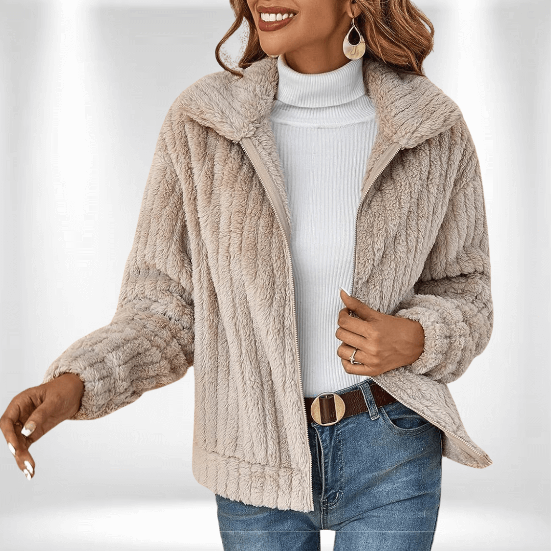 Estelle | Damen Warme Klassiker Jacke | Reißverschluss