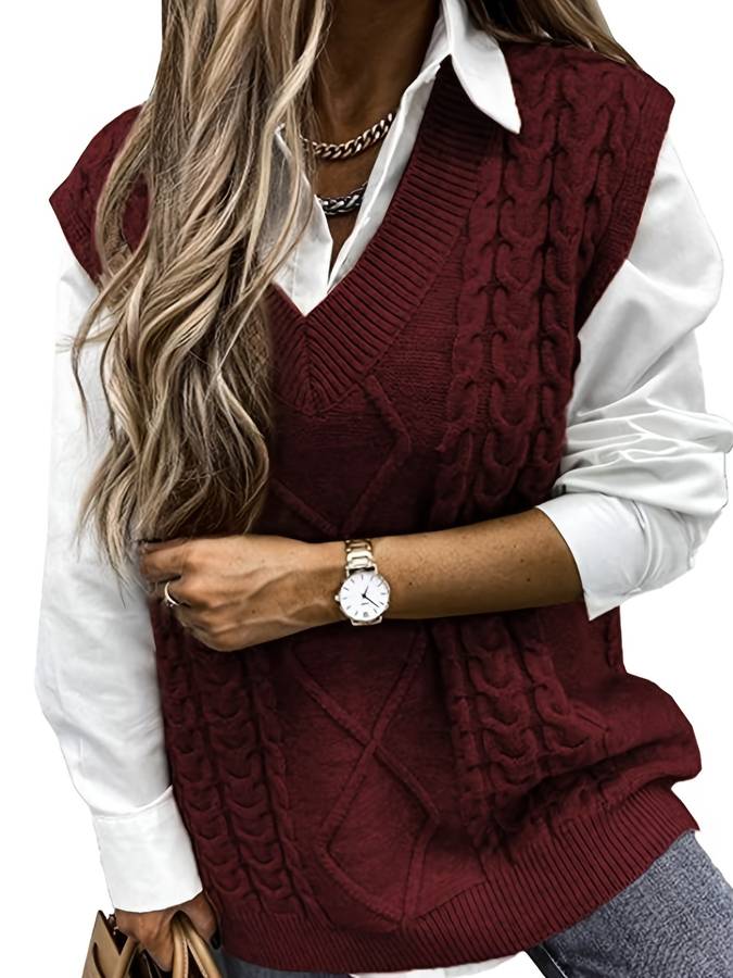 Stellar | Damen Klassisch-Schick-Strick Weste | Winter