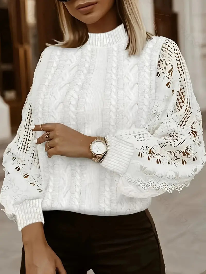 Victoria – Stylischer spitzenpullover