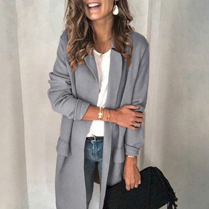 Elegante lange Strickjacke für Frauen - Leena