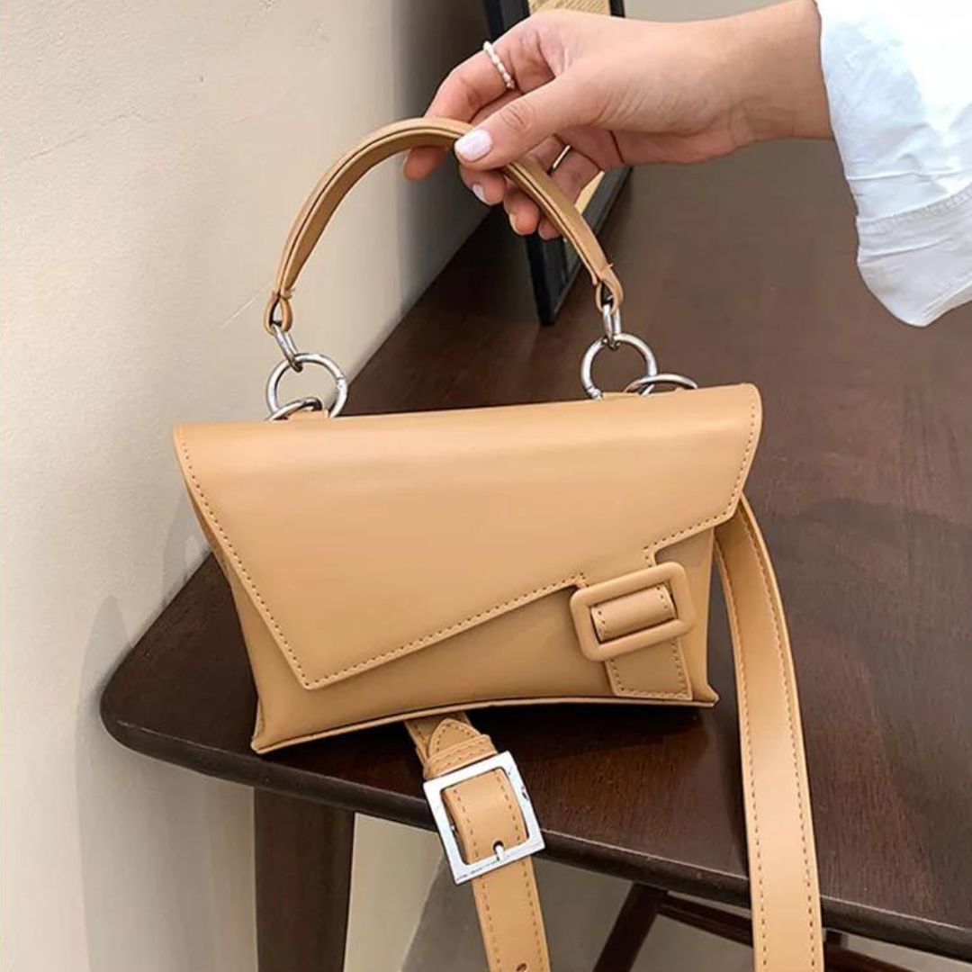 Emillea | Schicke Leder-Umschlag-Crossbody-Tasche mit Schnalle
