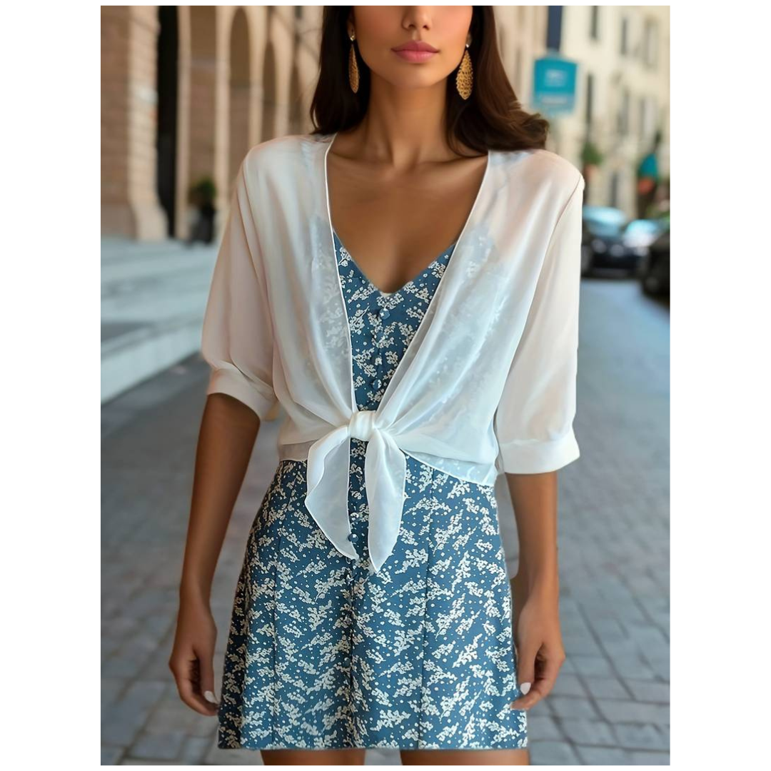 Avayah | Damen Kurzer Bluse | Stricken