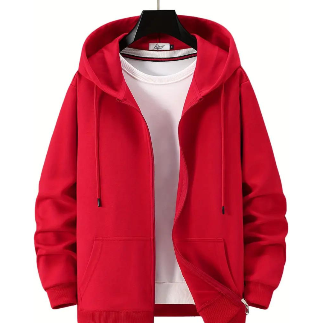 Dexter | Herren Lässige Kapuzen Kapuzenpulli | Reißverschluss Hoch