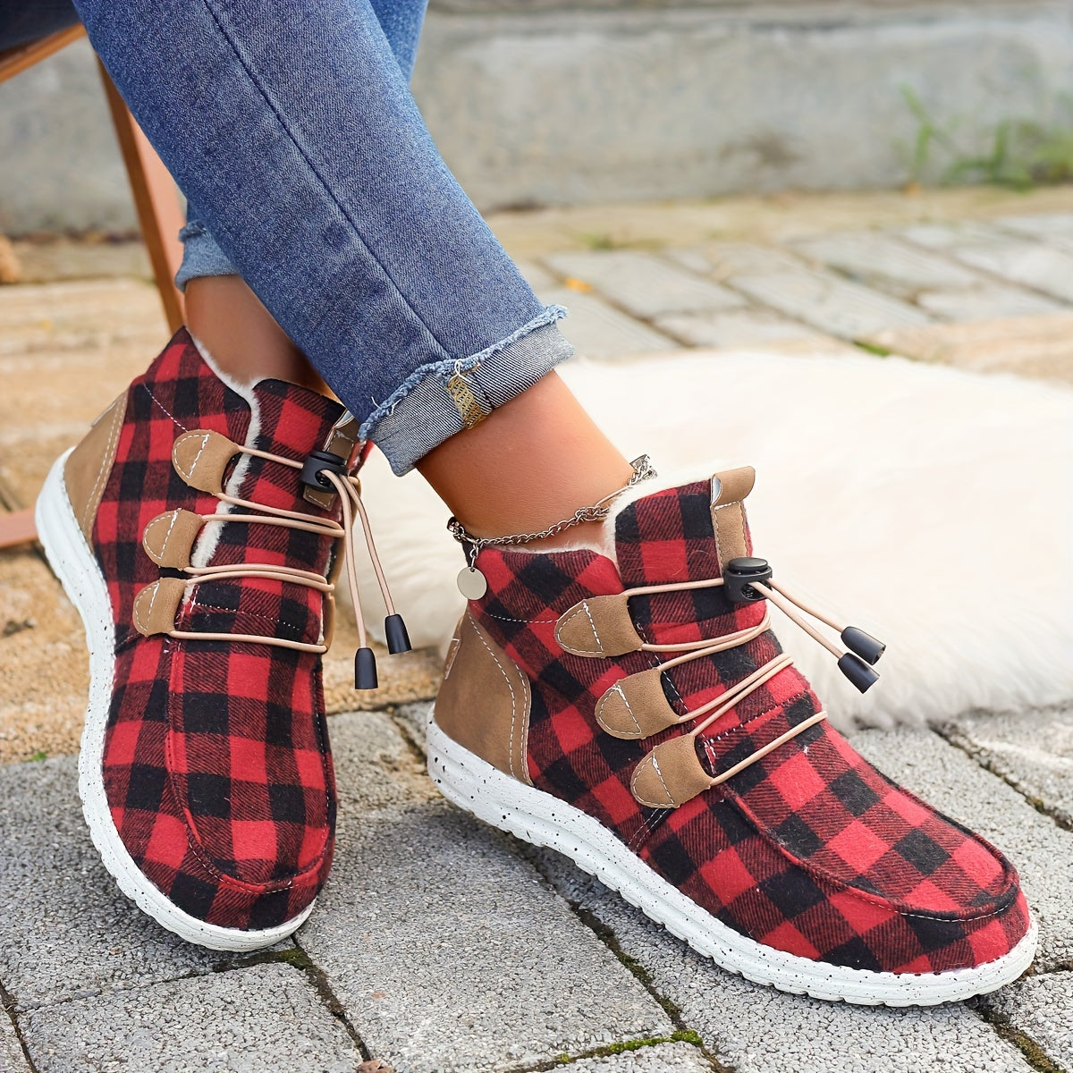 Geometrische Slip-On-Schuhe für Damen
