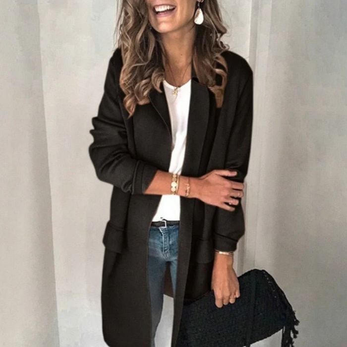Elegante lange Strickjacke für Frauen - Leena