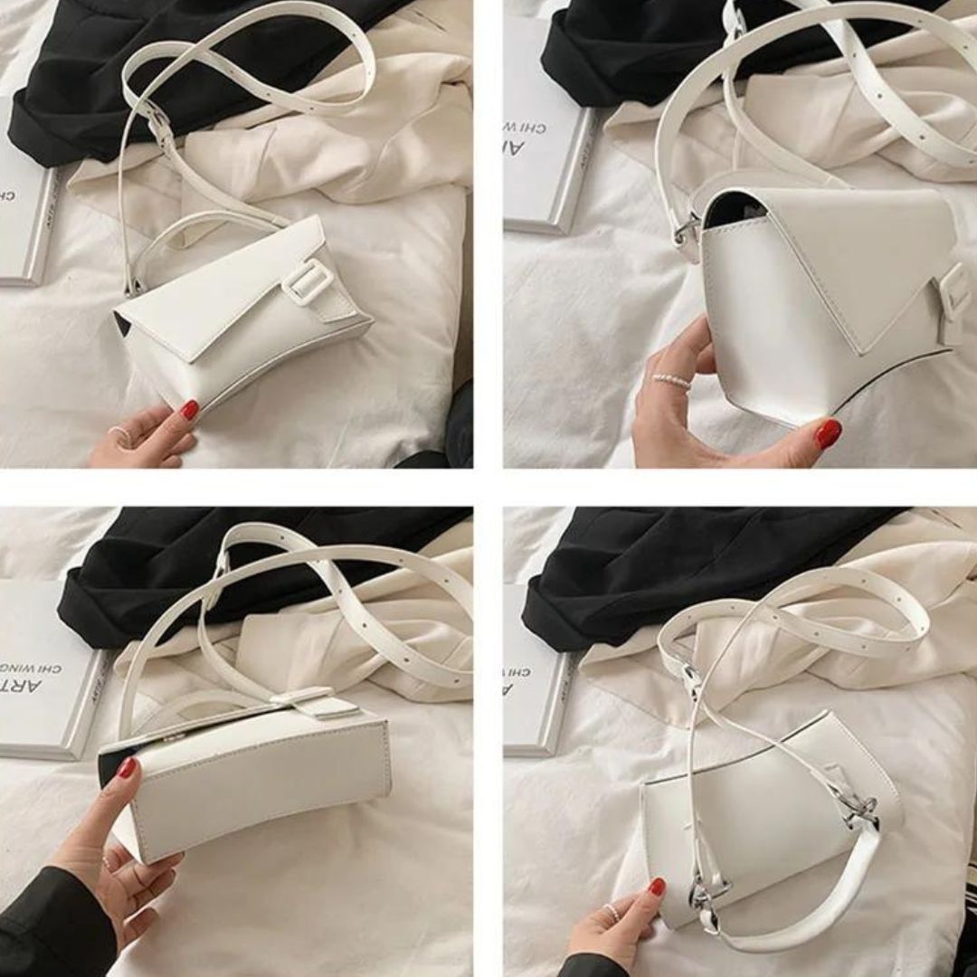Emillea | Schicke Leder-Umschlag-Crossbody-Tasche mit Schnalle