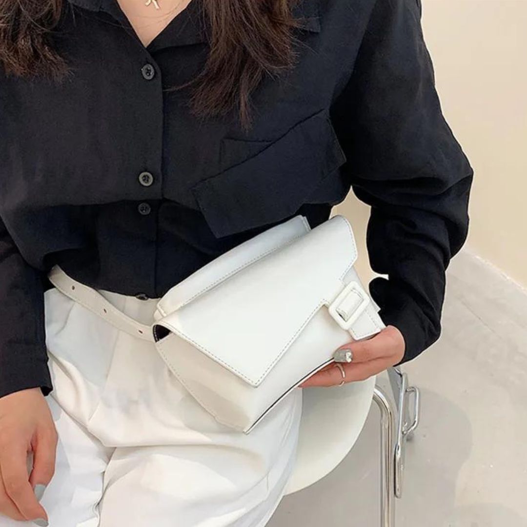 Emillea | Schicke Leder-Umschlag-Crossbody-Tasche mit Schnalle