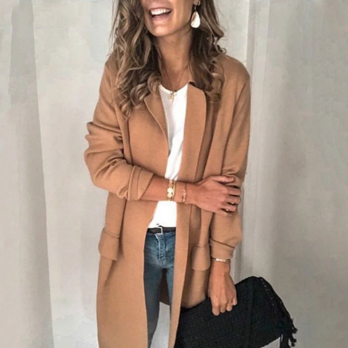 Elegante lange Strickjacke für Frauen - Leena