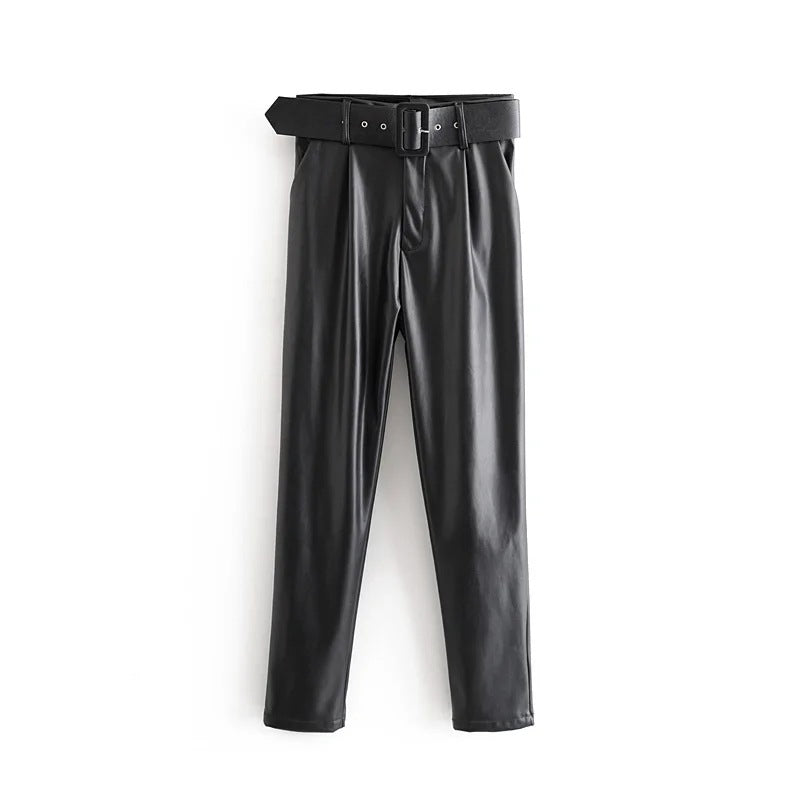 Solide PU-Lederhose