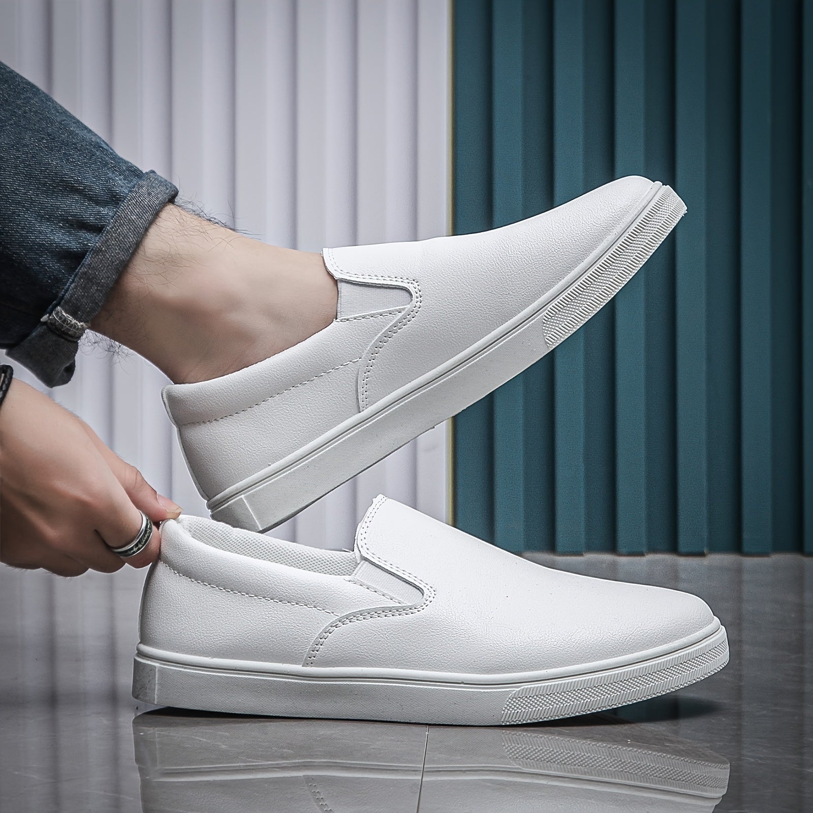 OutdoorFlex – Outdoor PU Leder Schlupfschuhe für Männer