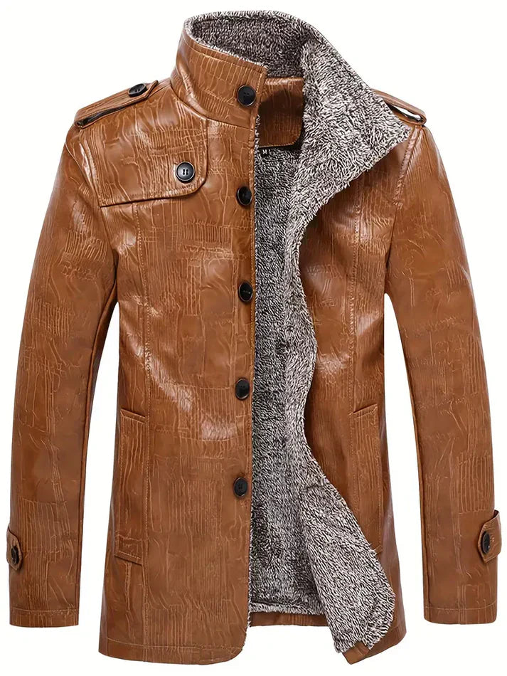 FleeceLeder – Herren-Lederjacke mit Fleece-Futter