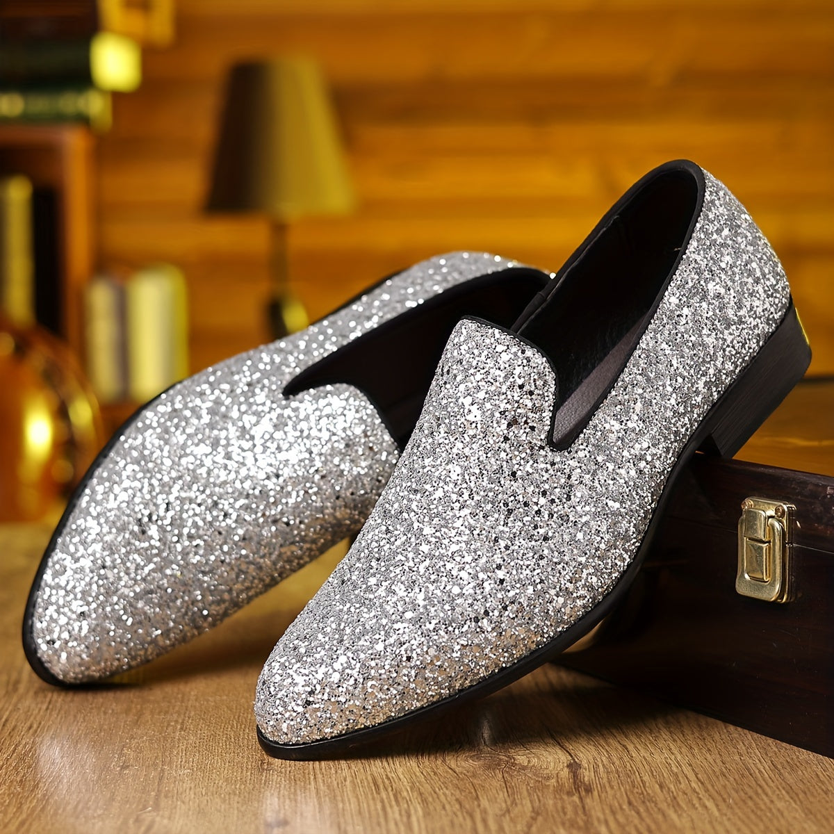 GlamSchritt – Paillettenbesetzte Loafer für Männer