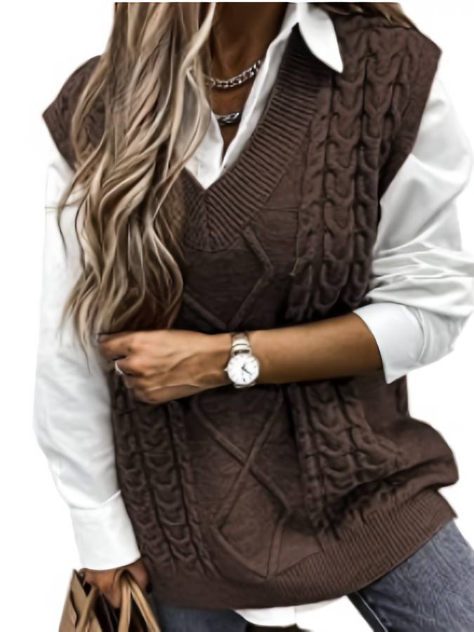 Stellar | Damen Klassisch-Schick-Strick Weste | Winter