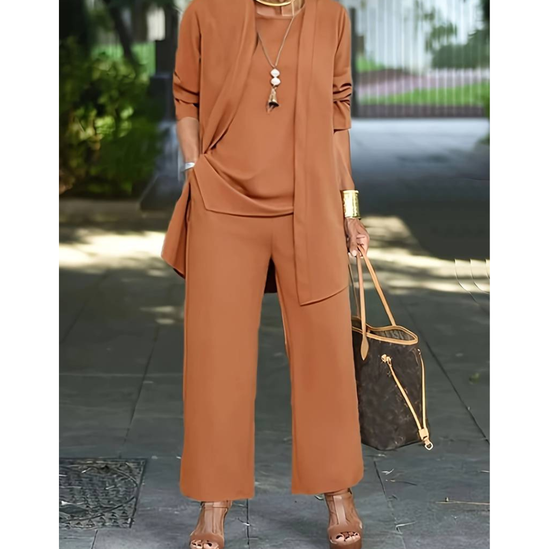 Rayne | Damen Hose, Top und Blazer Satz | Dreiteilig