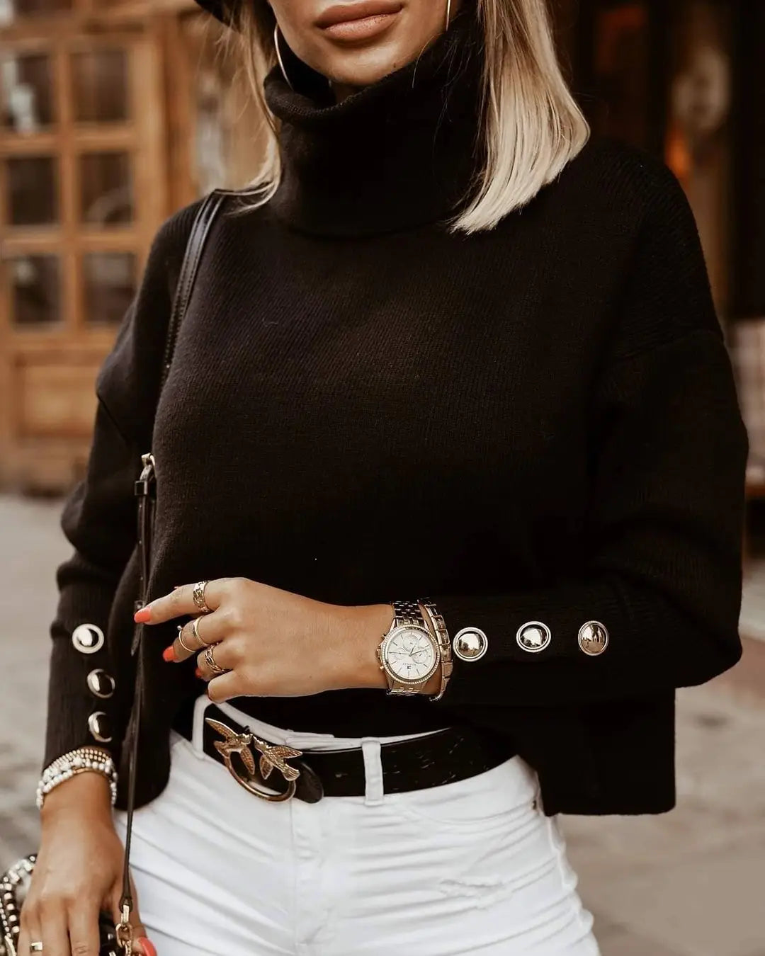 Vintage-Rollkragenpullover - Aleah