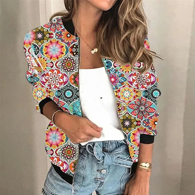 DruckMeister – Stilvolle Zip-up-Jacke mit modernem Print