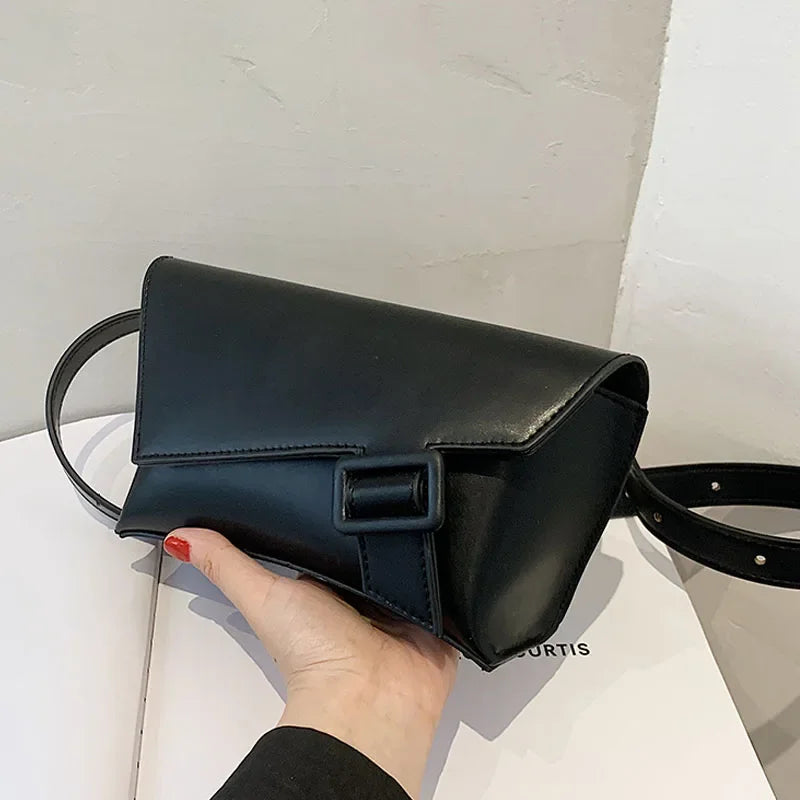 Emillea | Schicke Leder-Umschlag-Crossbody-Tasche mit Schnalle