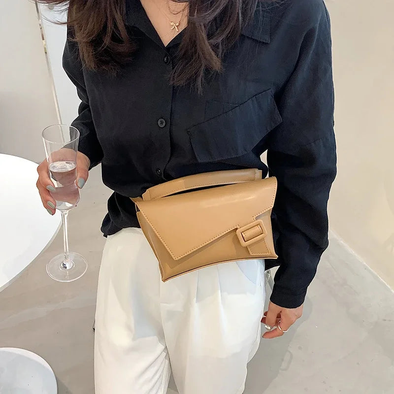 Emillea | Schicke Leder-Umschlag-Crossbody-Tasche mit Schnalle