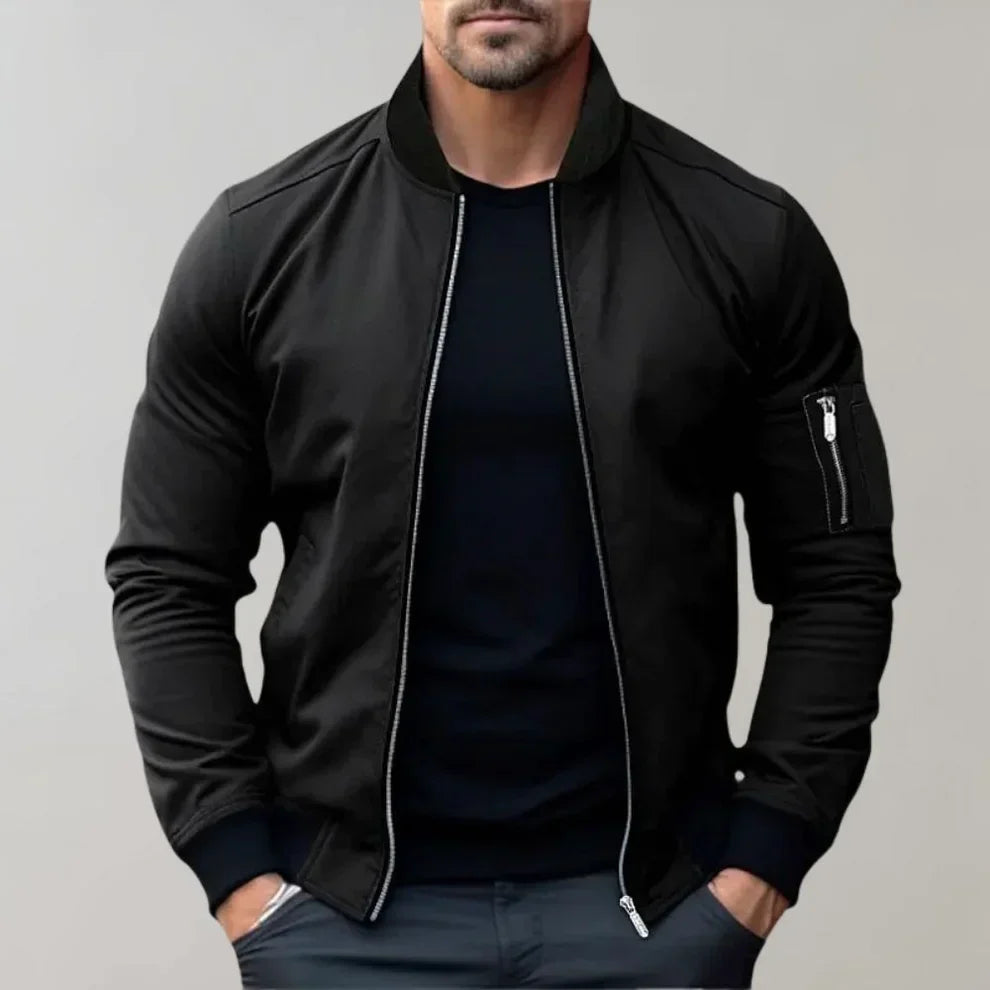 EleganzFlug - Stilvolle Herren Bomberjacke mit Raffinierten Details