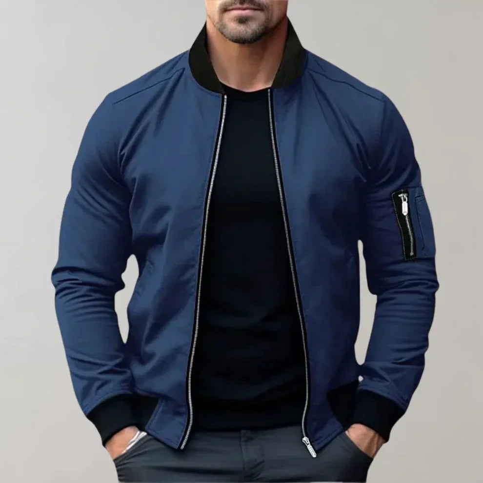 EleganzFlug - Stilvolle Herren Bomberjacke mit Raffinierten Details