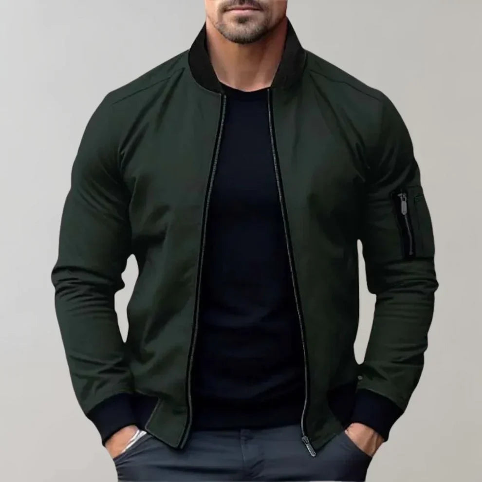 EleganzFlug - Stilvolle Herren Bomberjacke mit Raffinierten Details