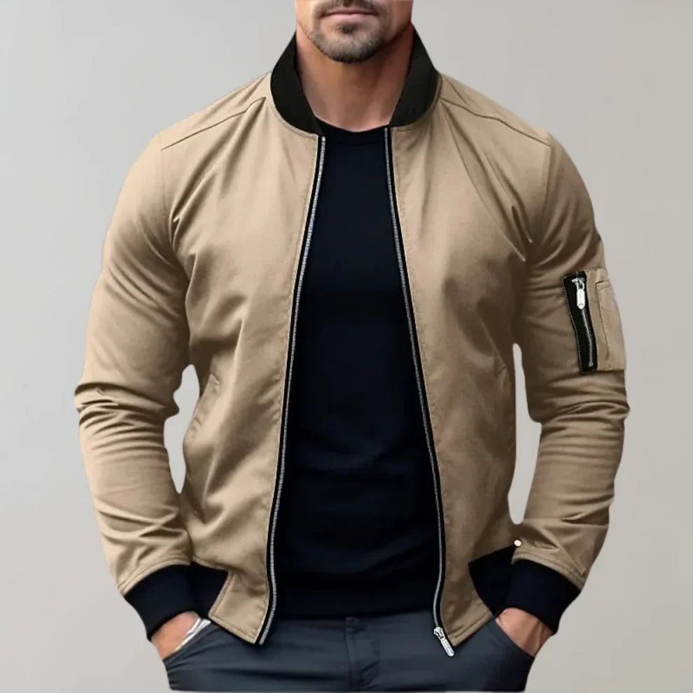 EleganzFlug - Stilvolle Herren Bomberjacke mit Raffinierten Details