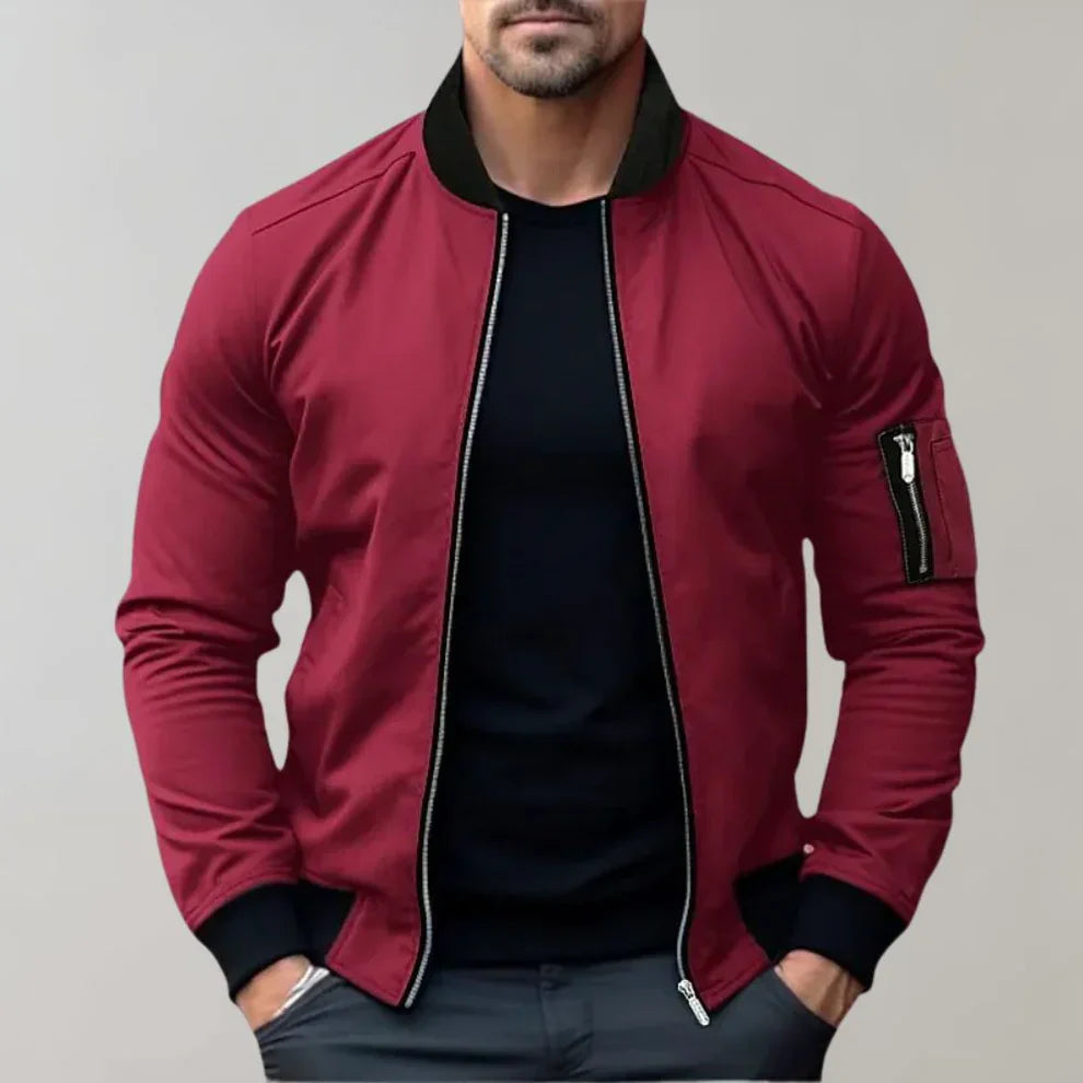 EleganzFlug - Stilvolle Herren Bomberjacke mit Raffinierten Details