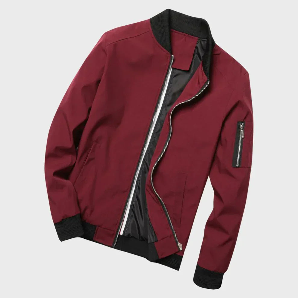 EleganzFlug - Stilvolle Herren Bomberjacke mit Raffinierten Details