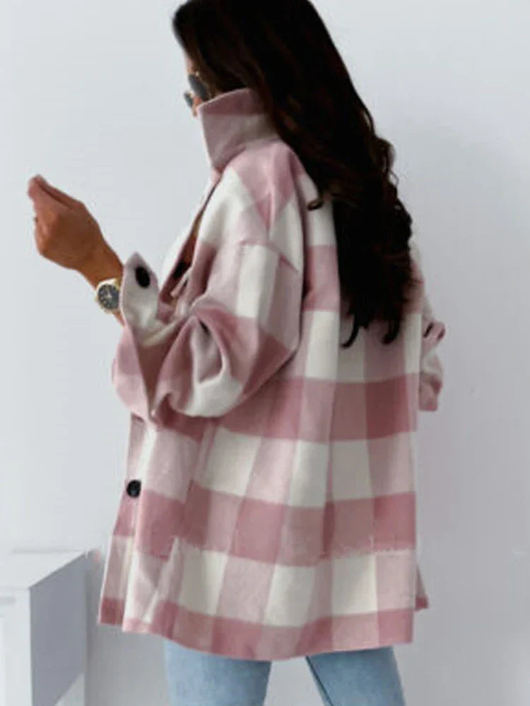AYLA - Stilvolle karierte Jacke