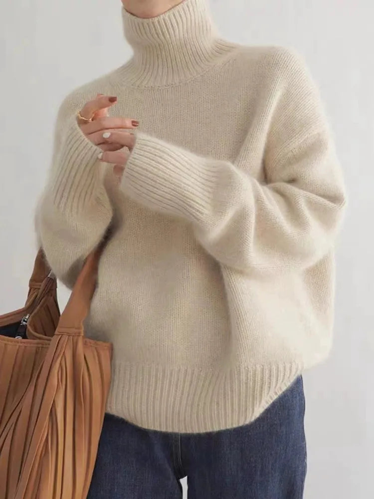 Savanna | Damen Klassischer Rollkragen Pullover | Warme