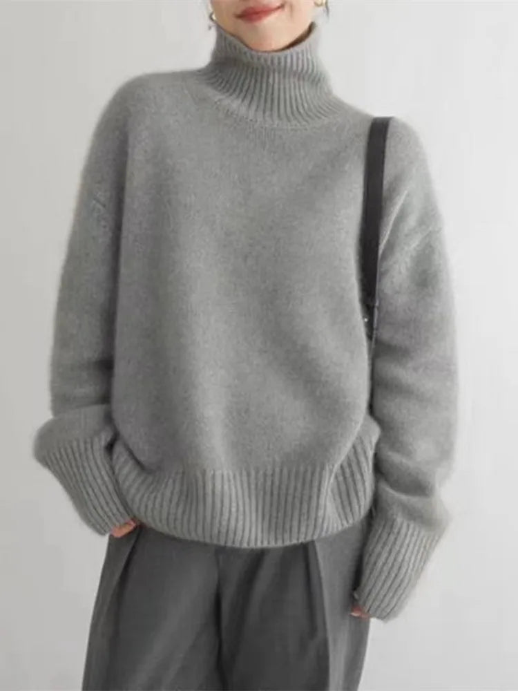Savanna | Damen Klassischer Rollkragen Pullover | Warme