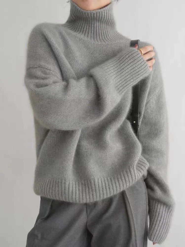 Savanna | Damen Klassischer Rollkragen Pullover | Warme