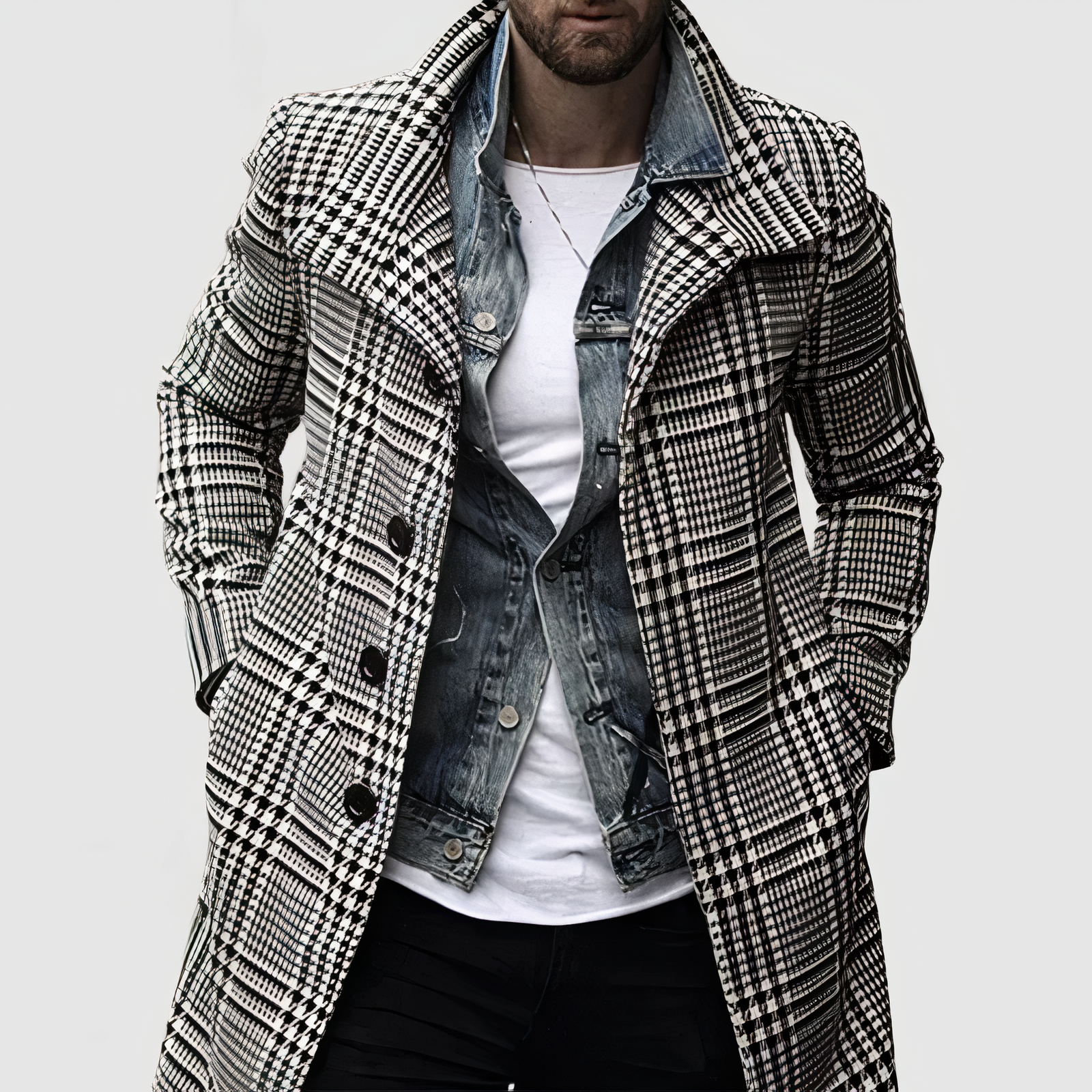 Wynn | Kariert Lapel Mantel