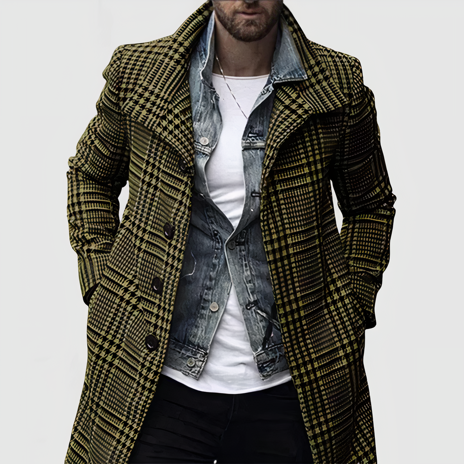 Wynn | Kariert Lapel Mantel