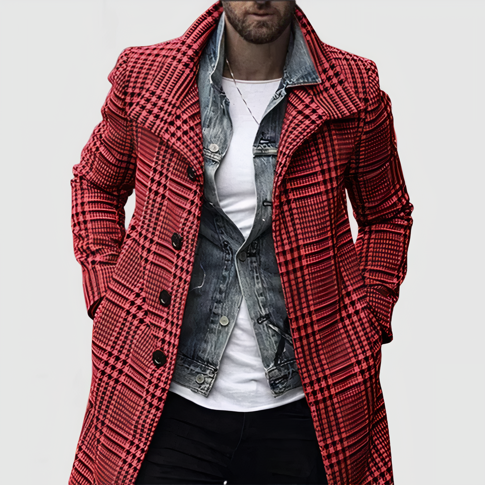 Wynn | Kariert Lapel Mantel
