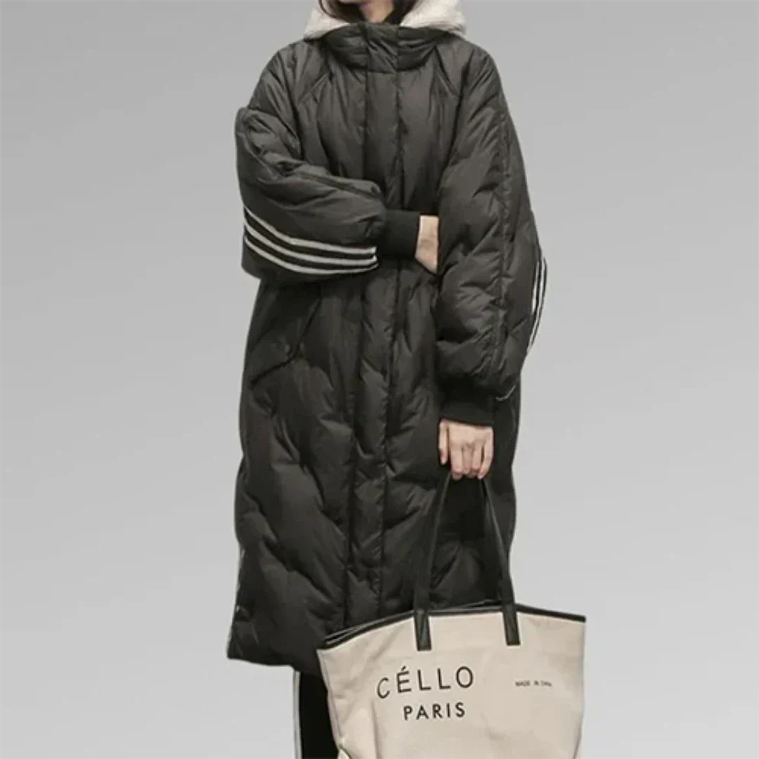 Valeken | Damen Winter Lange Kapuze Jacke | Gesteppt