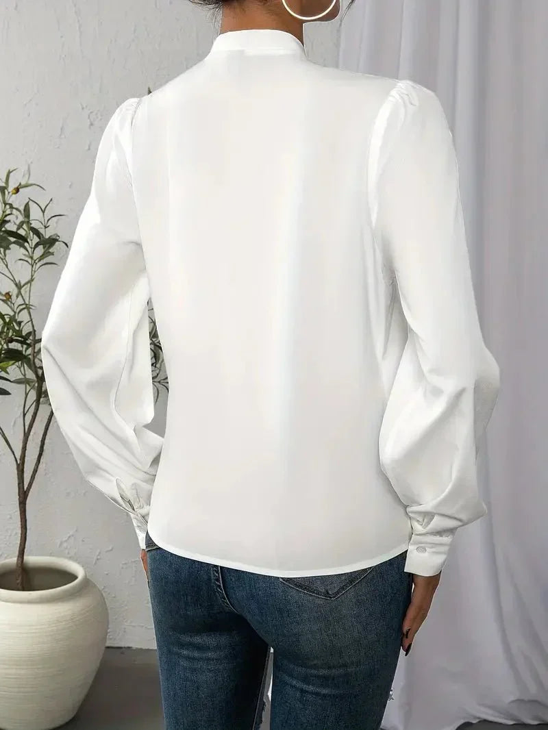 Elegante V-Ausschnitt Bluse