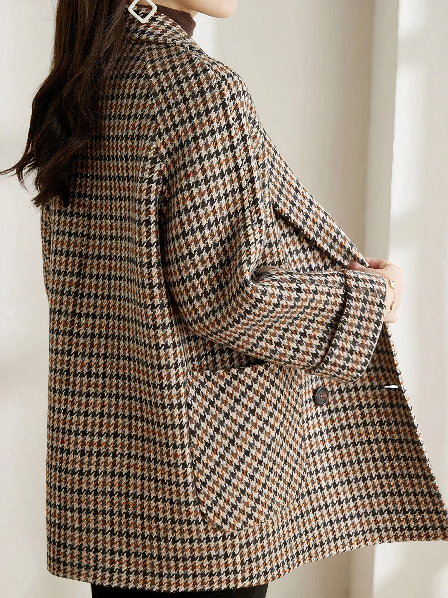 Vintage-Blazer mit Hahnentrittmuster - Karla
