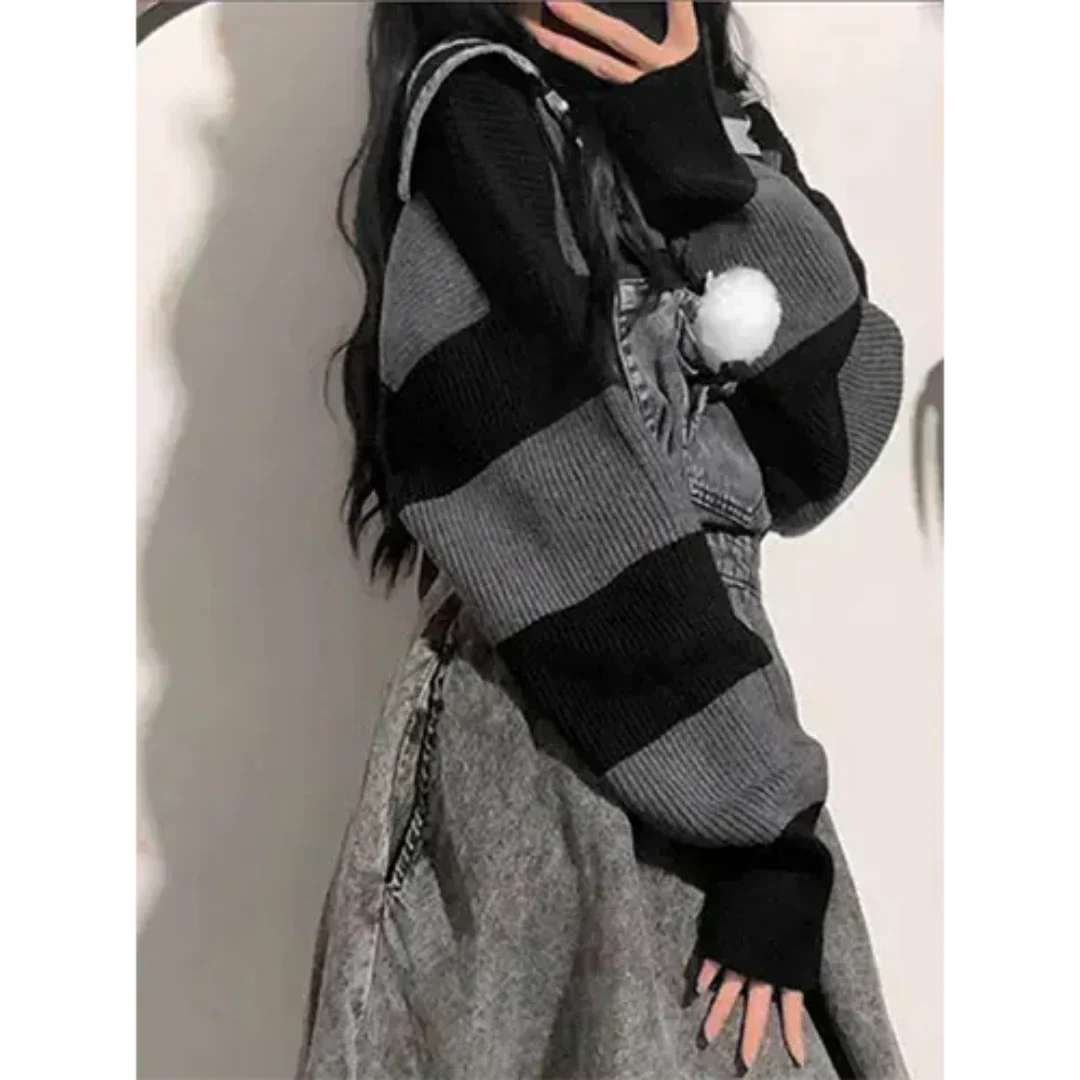 Moxie | Damen Lässiger Strick Übergroß Pullover | Warme