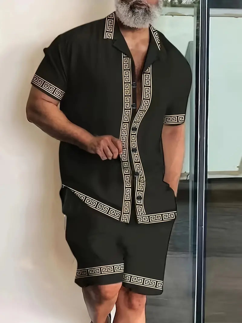 Mattero | Elegantes Set aus Kurzarmhemd und Shorts