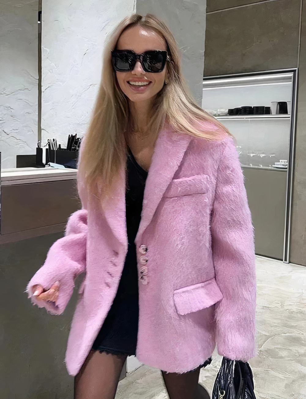 Elegante Plüschjacke - Nellie