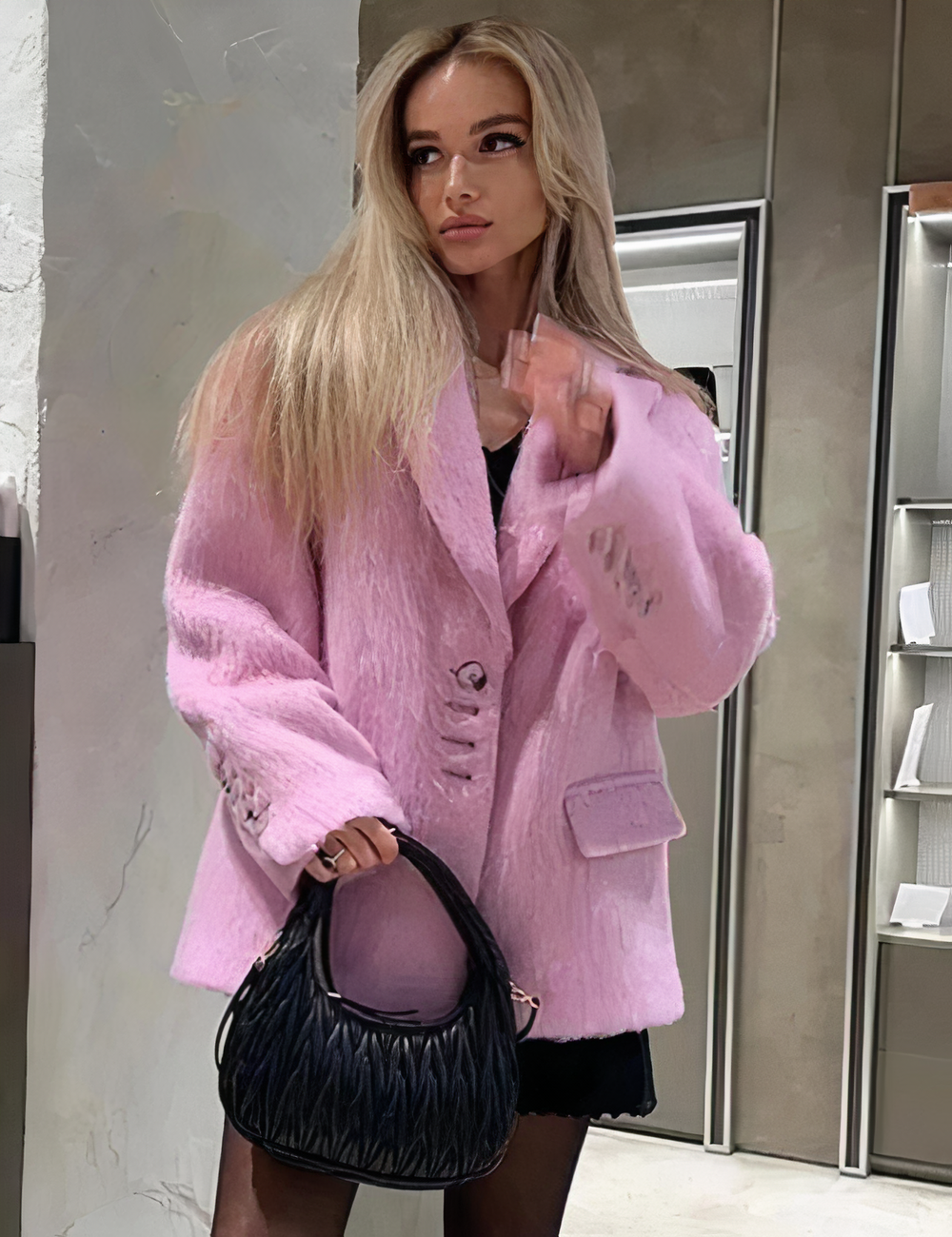 Elegante Plüschjacke - Nellie