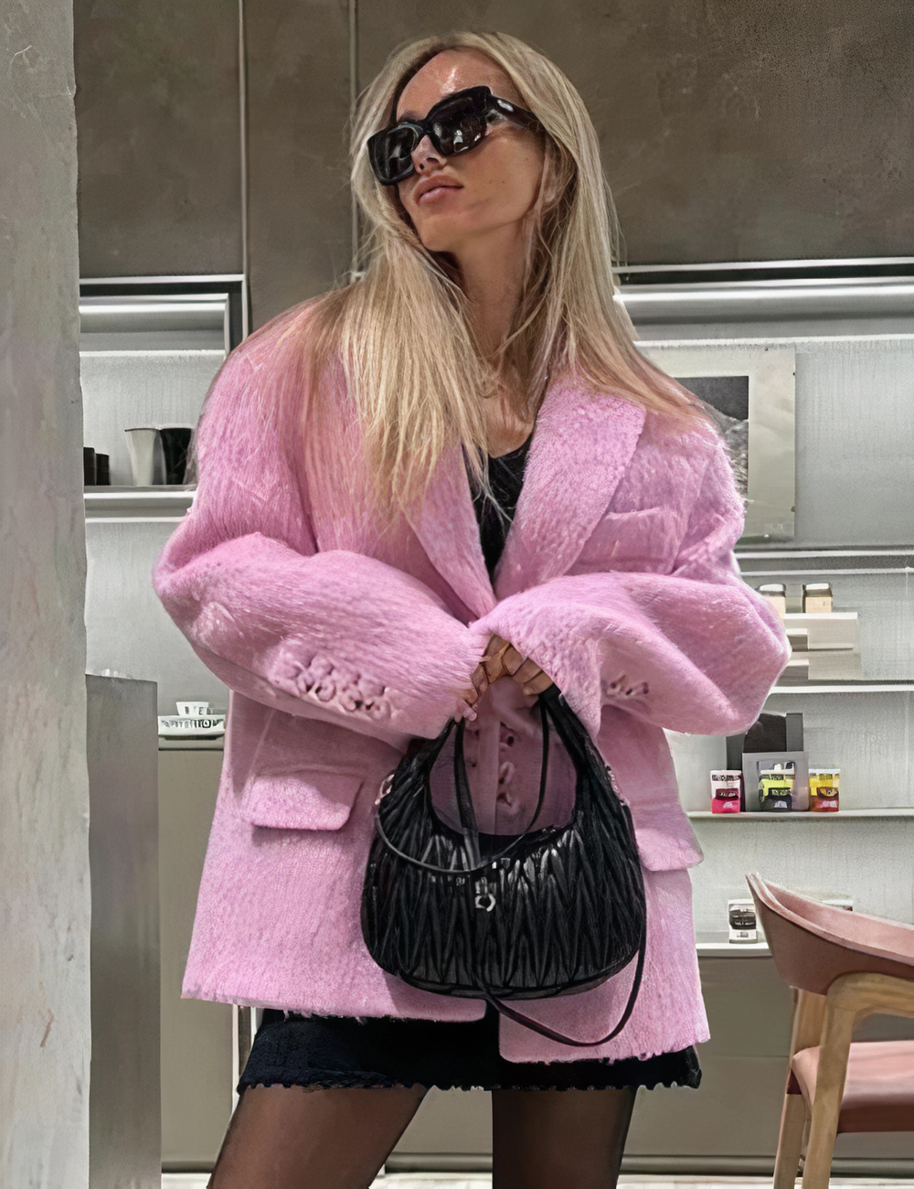 Elegante Plüschjacke - Nellie