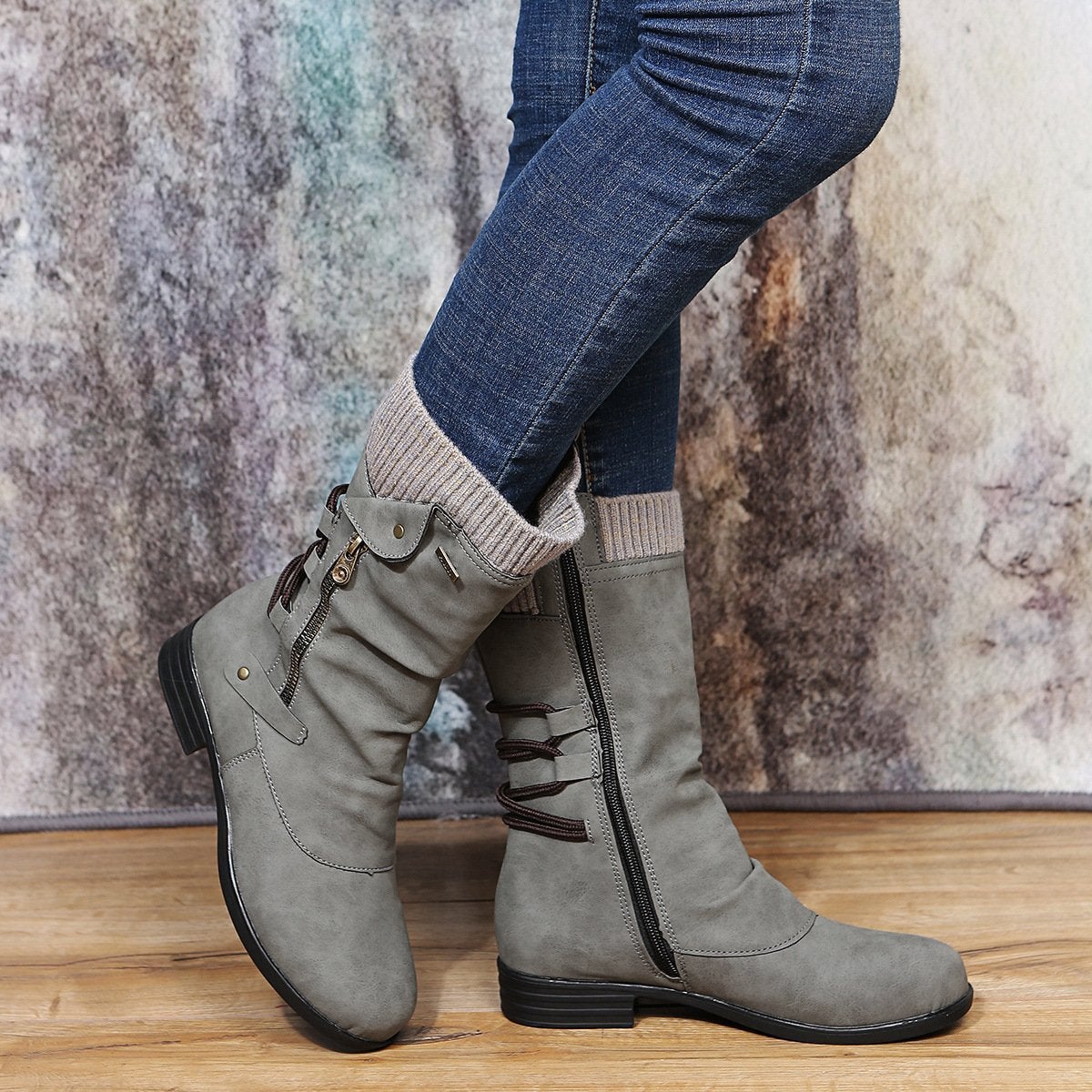 Flaire | Damen Elegante Halbhohe Stiefel | Winte