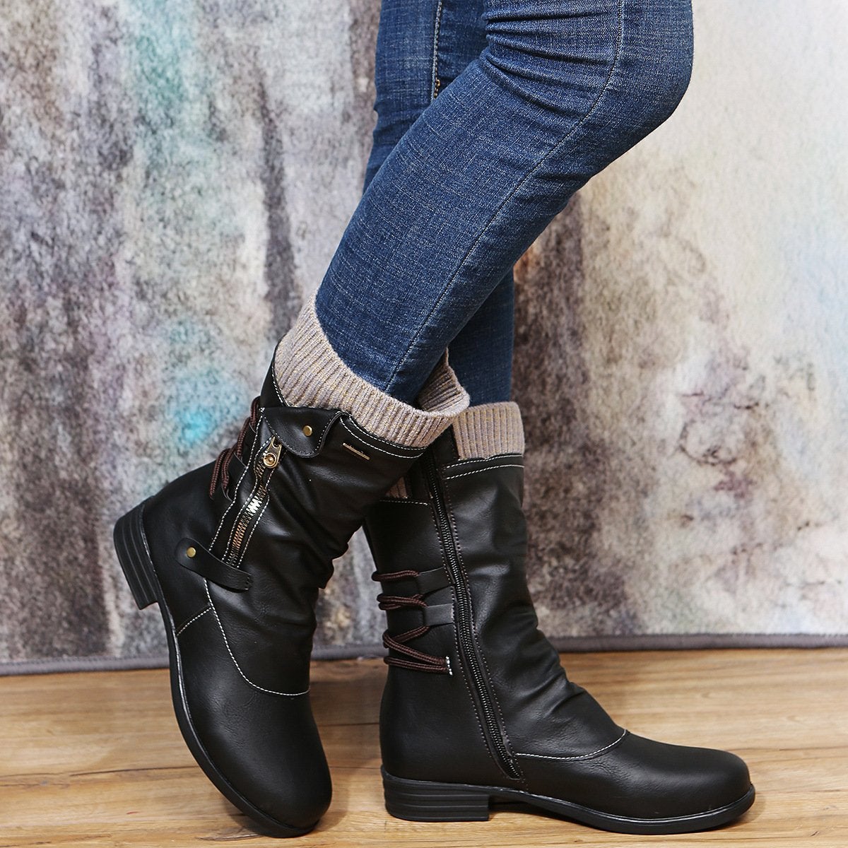 Flaire | Damen Elegante Halbhohe Stiefel | Winte
